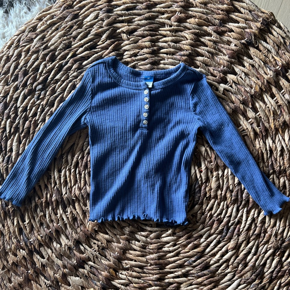 Ribbed button cotton shirt